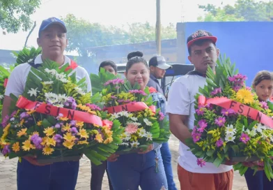 juventud sandinista,. nagarote, nicaragua, autoridades, homenaje, heroes, martires