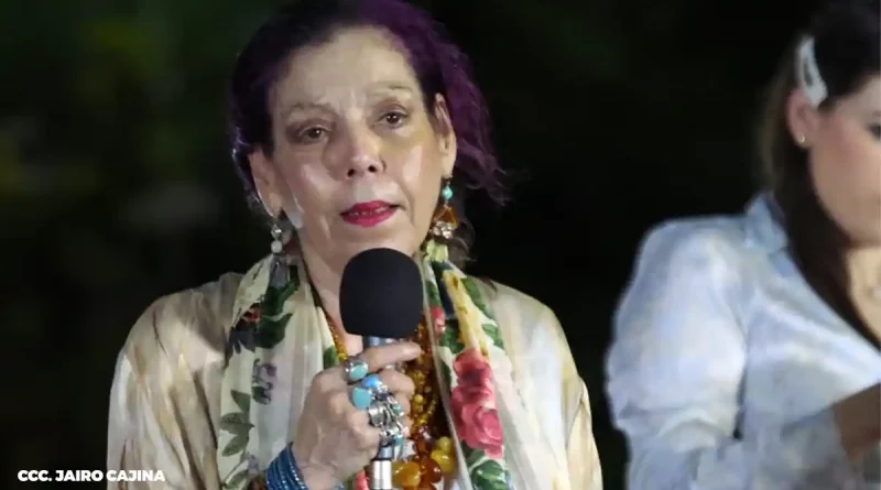 rosario murillo, vicepresidenta de nicaragua, discurso rosario murillo, rosario murillo 21 de noviembre del 2023, parque de la alegría, puerto salvador allende,