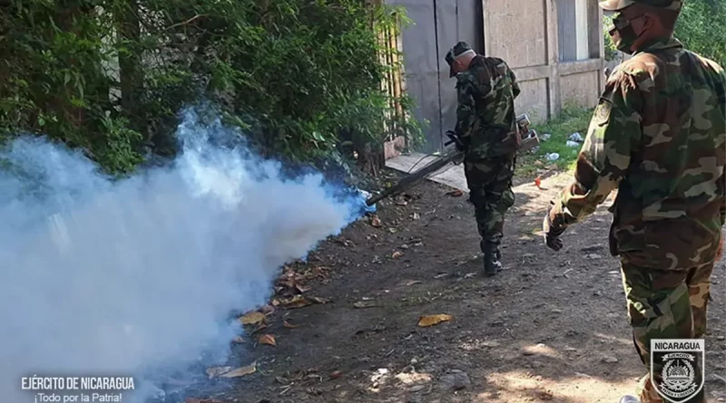 ejercito de nicaragua, matagalpa, fumigacion, bti, larvicida, nicaragua,