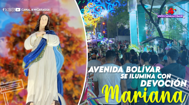 avenida bolivar, nicaragua, diciembre, altares de la avenida bolivar