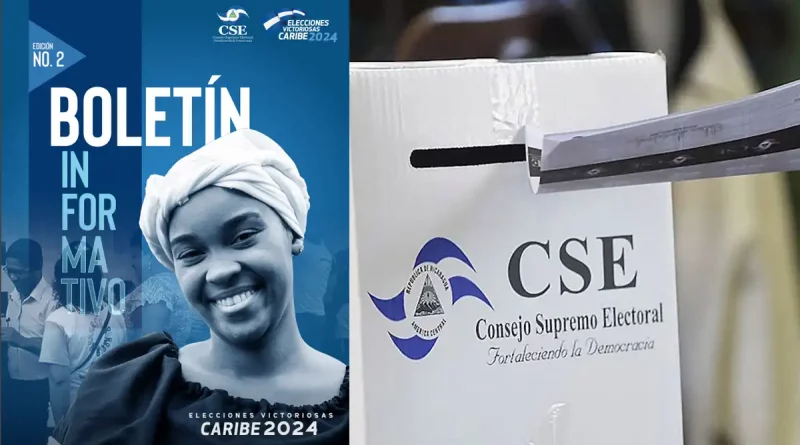 Elecciones Caribe, 2024, CSE, Consejo Supremo Electoral, segundo, boletín informativo, regionales, Nicaragua,