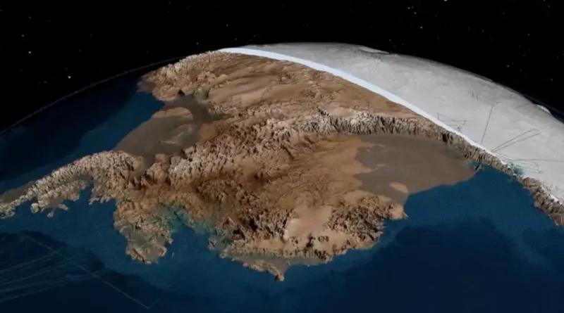 mapa, Antártida, cañón más profundo del mundo, descubrimiento, descubren, glaciar, forma de la antártida,