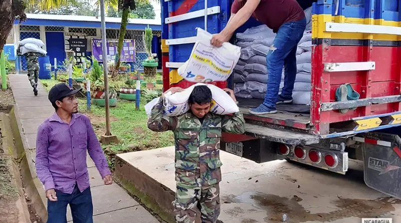 nicaragua, ejercito de nicaragua, alimentos, merienda escolar,