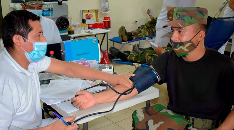 donación de sangre, banco nacional de sangre, ejercito de nicaragua, nicaragua