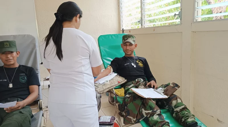 ejercito de nicaragua, donacion de sangre, chontales,