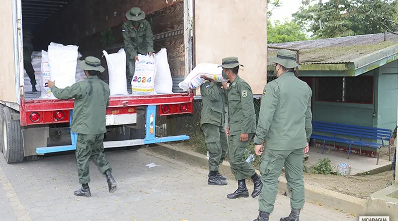 nicaragua, ejercito de nicaragua, mined, merienda escolar, siuna,