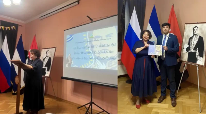 embajada de Nicaragua, Moscú, Rusia, celebra, homenaje, Rubén Darío,