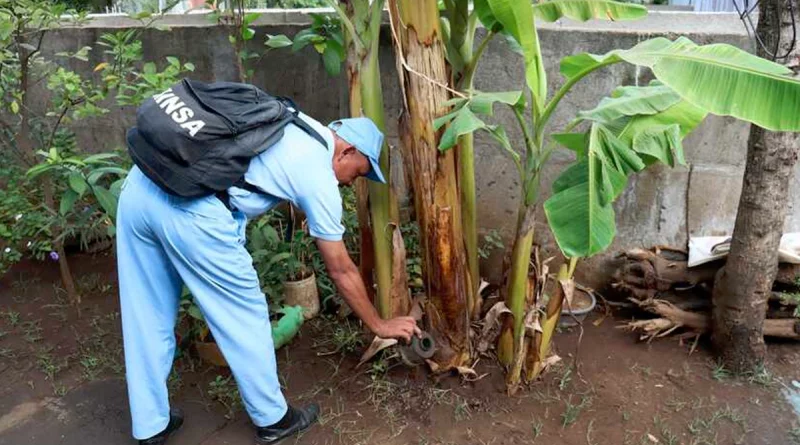 abatizacion de dengue, barrio villa libertad, minsa, managua, lucha antiepidémica