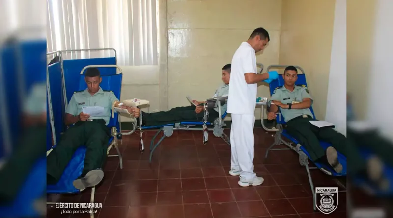 Ejército de Nicaragua, jornada de donación de sangre, jornada voluntaria, escuela superior de estado mayor,