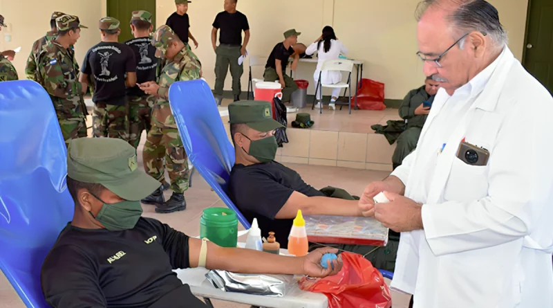 donacion de sangre, banco regional de sangre de esteli, ejercito de nicaragua, esteli, nicaragua