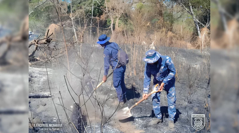 fuerza naval de nicaragua, el viejo, chinandega, ejercito de nicaragua, incendio forestal