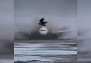 avión, pista helada, derrapa, aeropuerto, pista de aeropuerto, agua, lodo, barro,