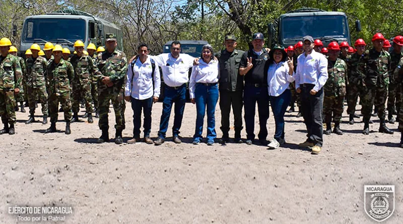 nicaragua, ejercito de nicaragua, incendios forestales, plan perinstitucional,