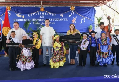 embajada de China, nicaragua, china, entrega de orquesta, orquesta municipal, nicaragua, educación, granada, dirimo, centro escolar,