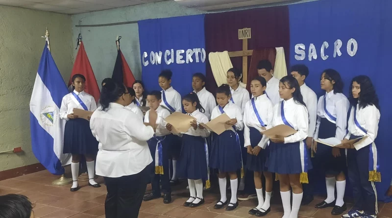 coro infantil ruben dario, semana santa, musica sacra, mined, managua, nicaragua