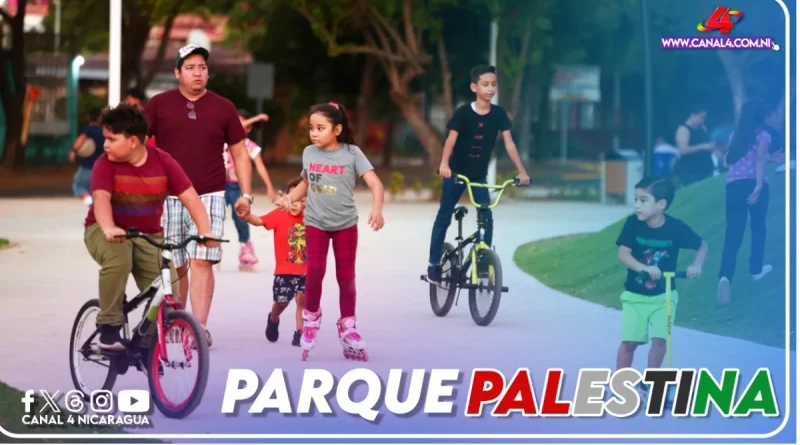 managua, parque palestina, espacio de paz, familias