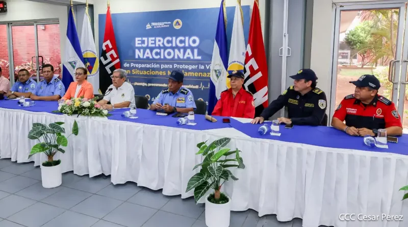 ejercicio multiamenazas, primer ejercicio nacional de protección, 2024, SINAPRED, preparativos finales, Nicaragua,