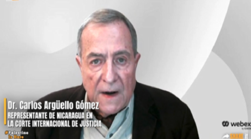 Nicaragua, corte internacional de justicia, palestina, entrevista