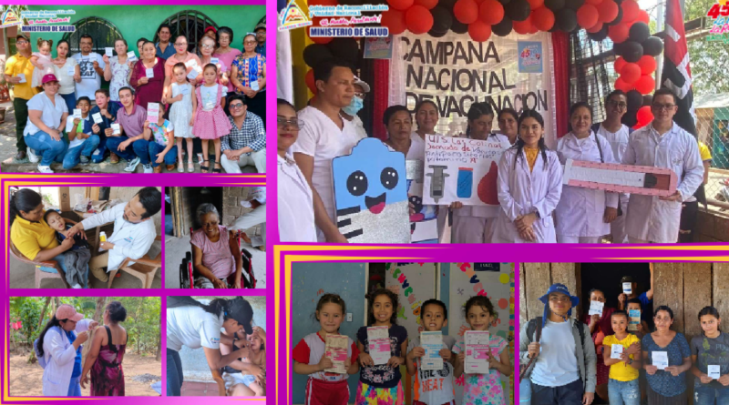 nicaragua, minsa, vacunación, campana nacional, familias, niños, adultos, jovenes