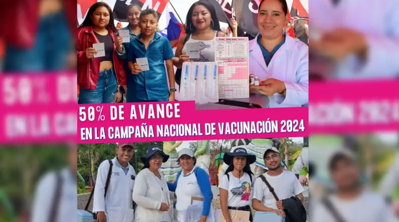 Campaña de vacunación 2024, protección total, 50% de avance, salud publica, vacunación,