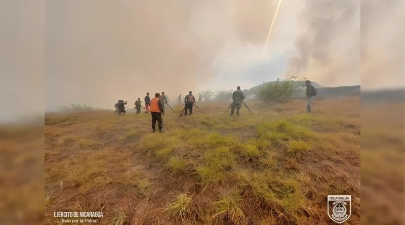 ejercito de nicaragua, masaya, la concepcion, incendio agropecuario, nicaragua