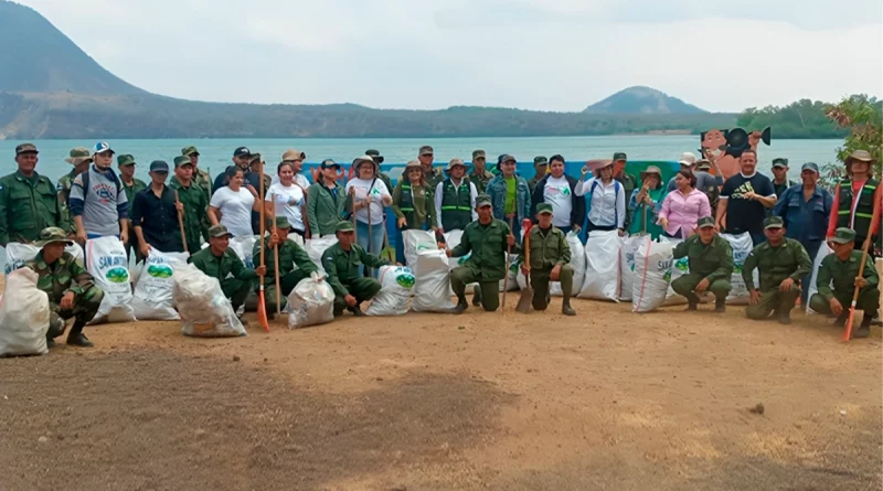 ejercito de nicaragua, jornada ecologica, marena, mateare, laguna de xiloa