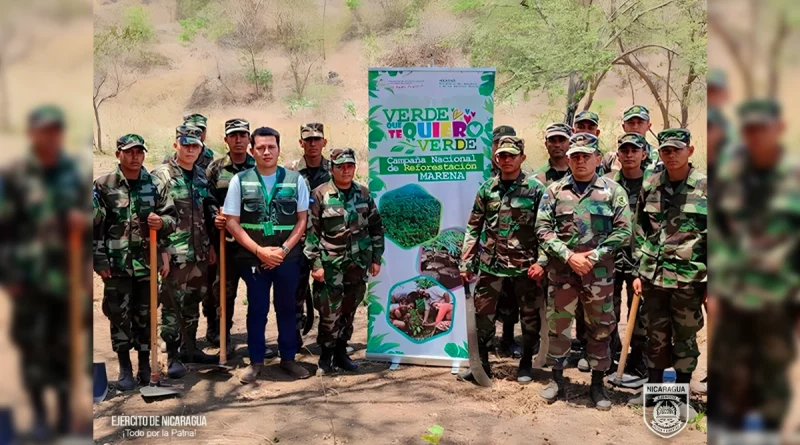 ejercito de nicaragua, jornada ecologica, laguna de nejapa, managua, marena