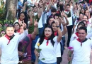 juventud sandinista, juventud nicaragüenses, rinde, homenaje, Comandante Tomás Borges, tributo, Plaza de la revolución, flores, legado vigente,