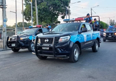 policia de nicaragua, managua, mes de la paz, caravana