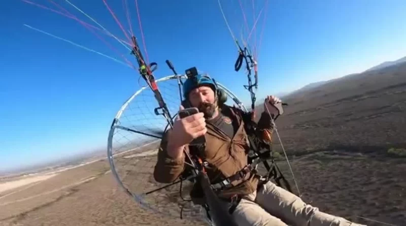 video, you tuber, caida, fallo en el paramotor