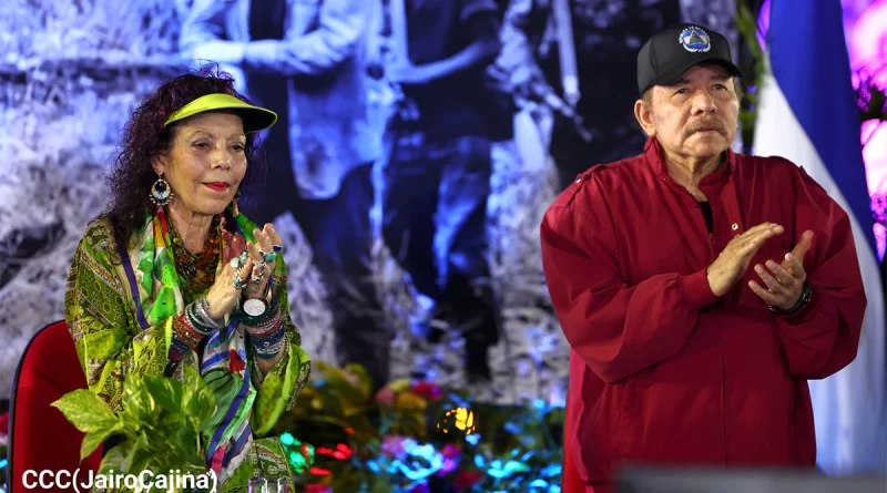 nicaragua, acto del 45 aniversario de la ofensiva final insurreccional, comandante daniel compañera rosario,