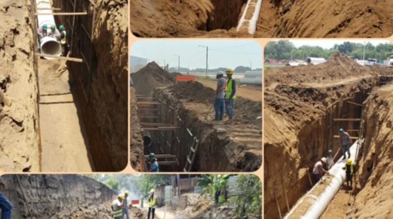 nicaragua, Chinandega, colectoras sanitarias, obras