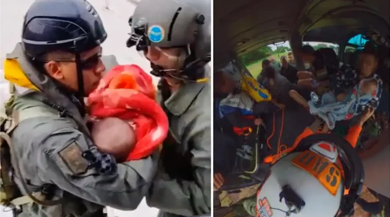 Brasil, inundaciones, Ejército de Brasil, rescate, fuertes lluvias, bebés, casas inundadas, Río Grande do Sul, inundaciones históricas, militares, helicópteros,