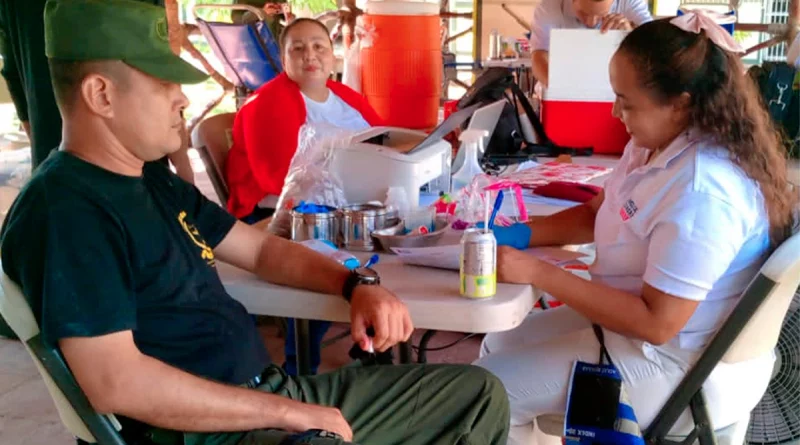 ejercito de nicaragua, donacion de sanfre, banco de sangre,
