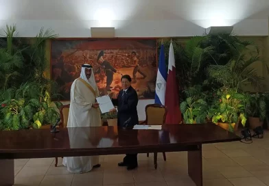 presentación, copias de estilo, Embajador de Qatar, Canciller de Nicaragua, Denis Moncada, relaciones, Qatar, Nicaragua, cooperación,