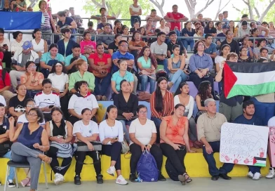 dia de la dignidad nacional, general sandino, unan managua, solidaridad con palestina, estudiantes estadounidenses