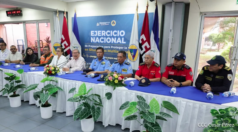 sinapred, managua, nicaragua, ejercicio de protección de la vida,
