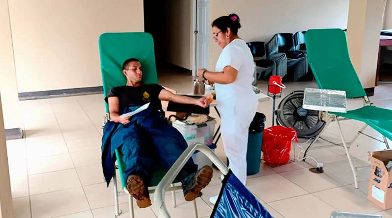 donacion de sangre, ejercito de nicaragua, banco de sangre, fuerza naval