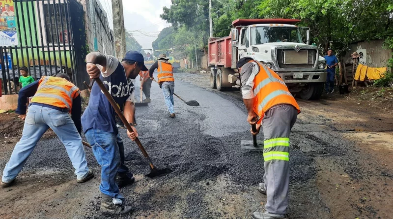 alcaldía de managua, nicaragua, villa roma, familias, nuevas calles, asfaltadas