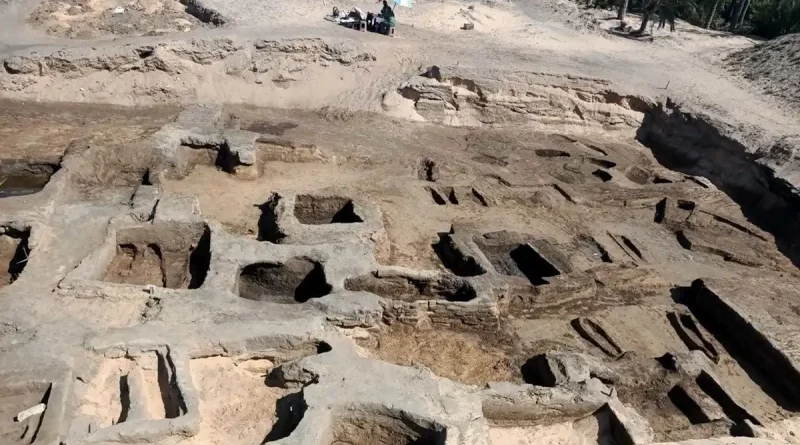 descubrimiento, tumbas, arqueologico, antigua egipcia, egipto, damieta,