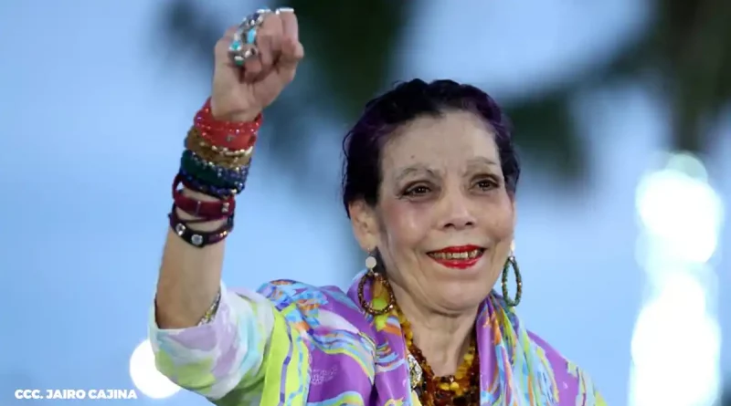 rosario murillo, vicepresidenta de nicaragua, discurso rosario murillo, rosario murillo 17 de julio del 2024, frente sandinista, día de la alegría, revolución sandinista,