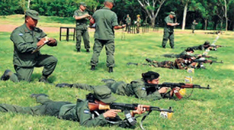 ejercito de nicaragua, ejercicio de tiro, siuna, costa caribe norte,