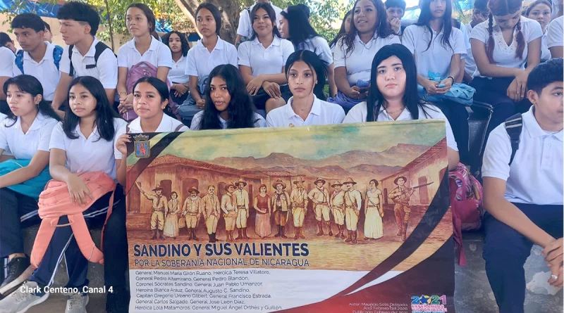 nicaragua, colegio publico, estudiantes, maraton de documentos, general sandino, 91 aniversario,