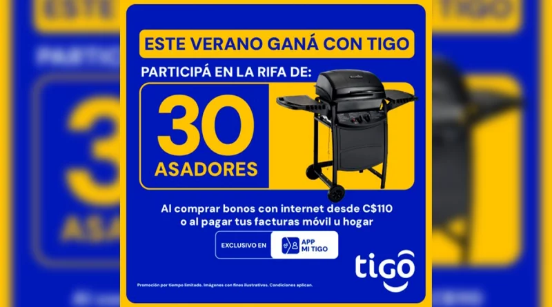 tigo nicaragua, telecomunicaciones, conectividad móvil y fija, promociones verano, beneficios clientes, app mi tigo, rifa asadores de gas, clientes prepago, clientes pospago, pagos con tarjeta de crédito
