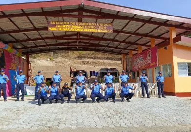 estacion de bomberos, Leon, nueva, inaguración, León, Puerto Momotombo, seguridad de emergencia, emergencia,