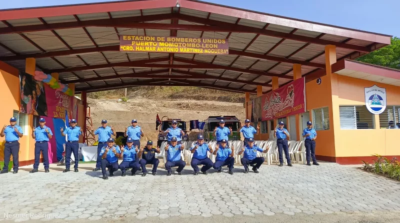 estacion de bomberos, Leon, nueva, inaguración, León, Puerto Momotombo, seguridad de emergencia, emergencia,