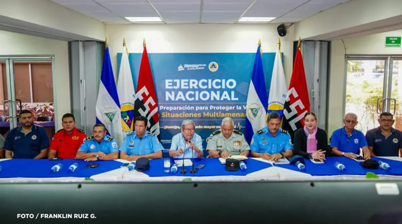 ejercicio multiamenazas, SINAPRED, 2025, protección de la vida, anuncia, organiza,