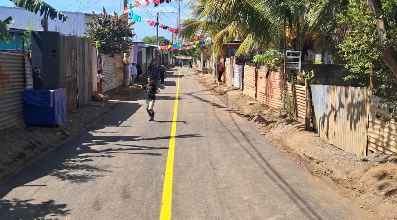 alcaldía de managua, nicaragua, calles para el pueblo, 10 calles asfaltadas, villa jerusalén, 30 de mayo, managua, transformación vial