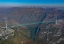China, puente más gran del mundo, construyendo, construcción, Gran Cañón de Huajiang, puente, provincia de Guizhou, gigante,
