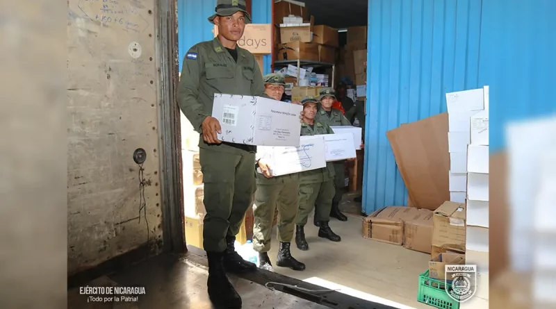 Ejército de Nicaragua, descargue, insumos médicos, Siuna,